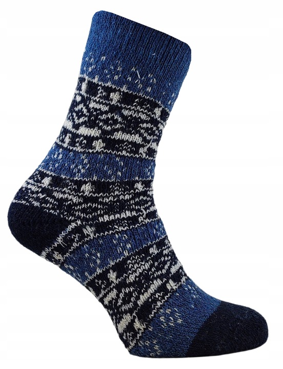 SKARPETY MĘSKIE ŚWIĄTECZNE WEŁNIANE GRUBE SKARPETKI ALPAKA 3-PAK 35-38