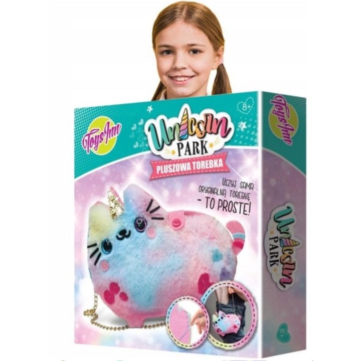 Zestaw Kreatywny DIY Dziewczynki Torebka do Szycia Kotek Puszen Jednorożec