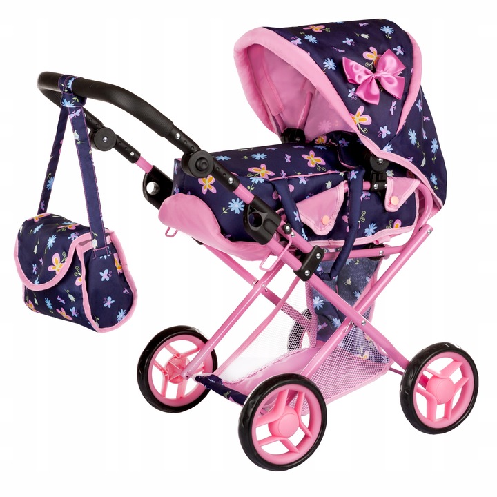 WÓZEK DLA LALEK GŁĘBOKI SPACERÓWKA GONDOLA 3w1 KINDERPLAY TORBA POŚCIEL