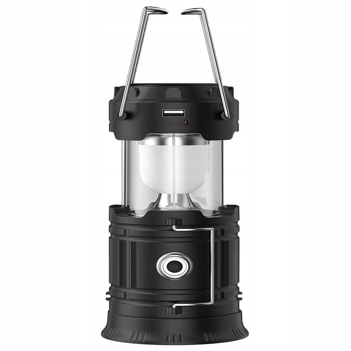 Lampa Solarna LED Latarka Turystyczna Biwakowa Akumulatorowa USB Powerbank