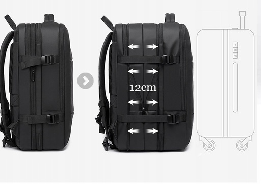 Plecak na laptopa torba podróżna bagaż podręczny USB 17,3''' I076