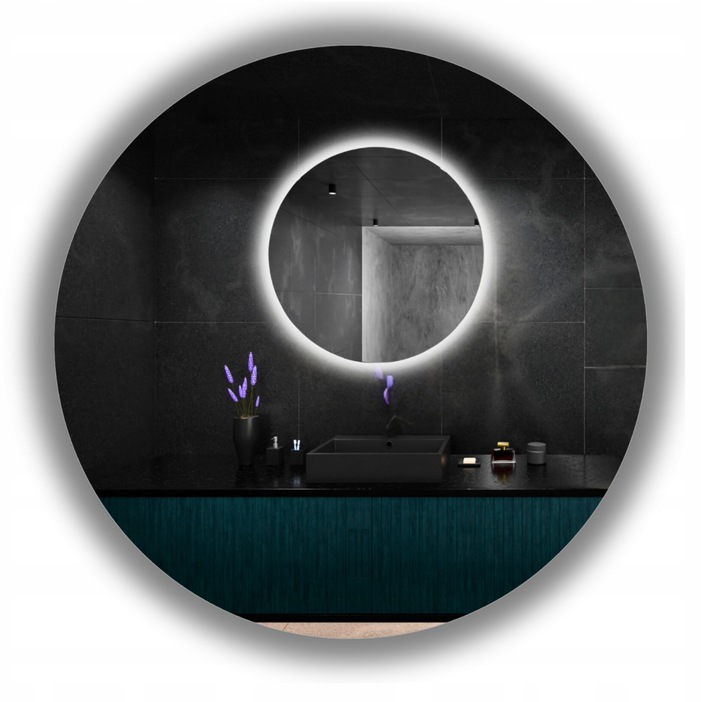 Lustro Podświetlane Okrągłe FI 80CM 480 LED/METR COB WODOSZCZELNOŚĆ IP65