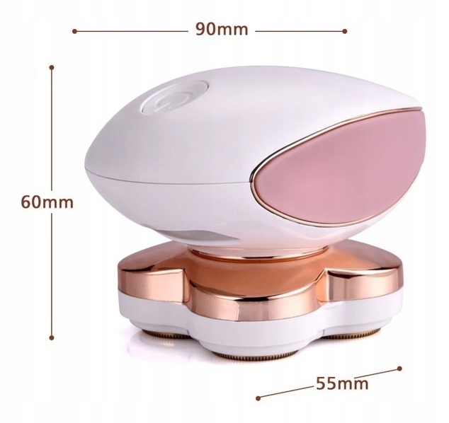 DEPILATOR DO CIAŁA GOLARKA DAMSKA MASZYNKA 4 GŁOWICE ZASILANIE USB LED