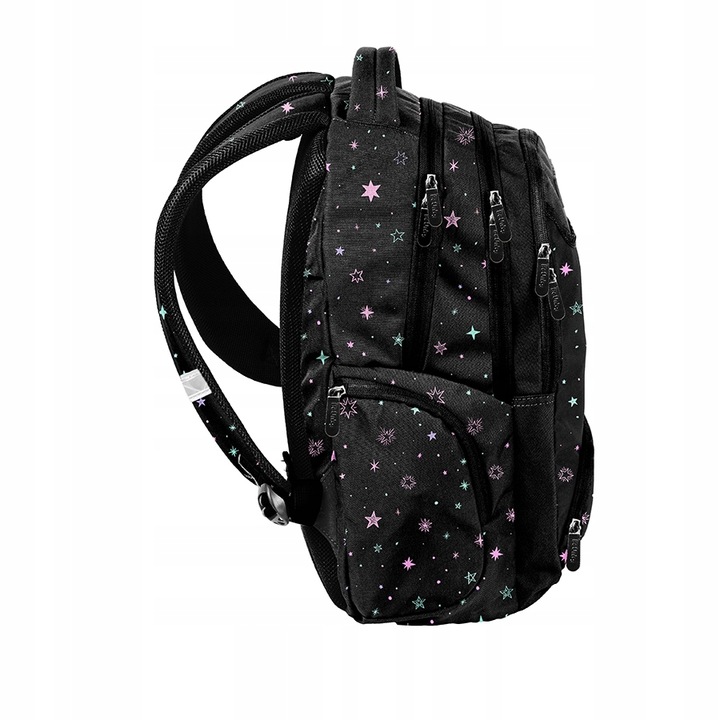 PLECAK SZKOLNY BEUNIQ MŁODZIEŻOWY BEUNIQ STARS CZARNY W GWIAZDKI