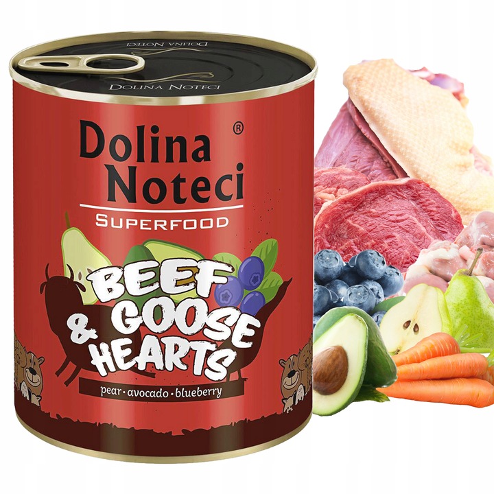 DOLINA NOTECI SUPERFOOD Karma mokra dla psa MIX Smaków 10 x 800g bezzbożowa