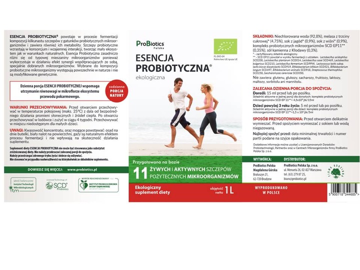 Suplement diety ProBiotics Polska Esencja Probiotyczna probiotyki 1000 ml