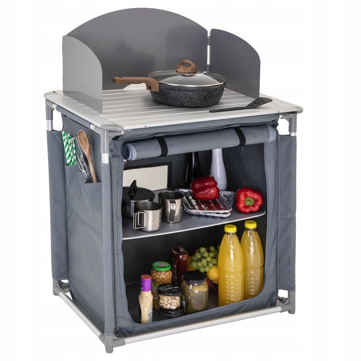 KUCHNIA TURYSTYCZNA SZAFKA stół składany ogrodowy torba KEMPINGOWY stolik,