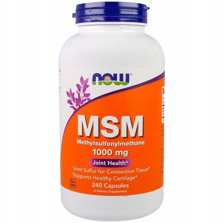 NOW Foods MSM Methylsulphonylmethane 1500mg SIARKA ORGANICZNA STAWY 200tab