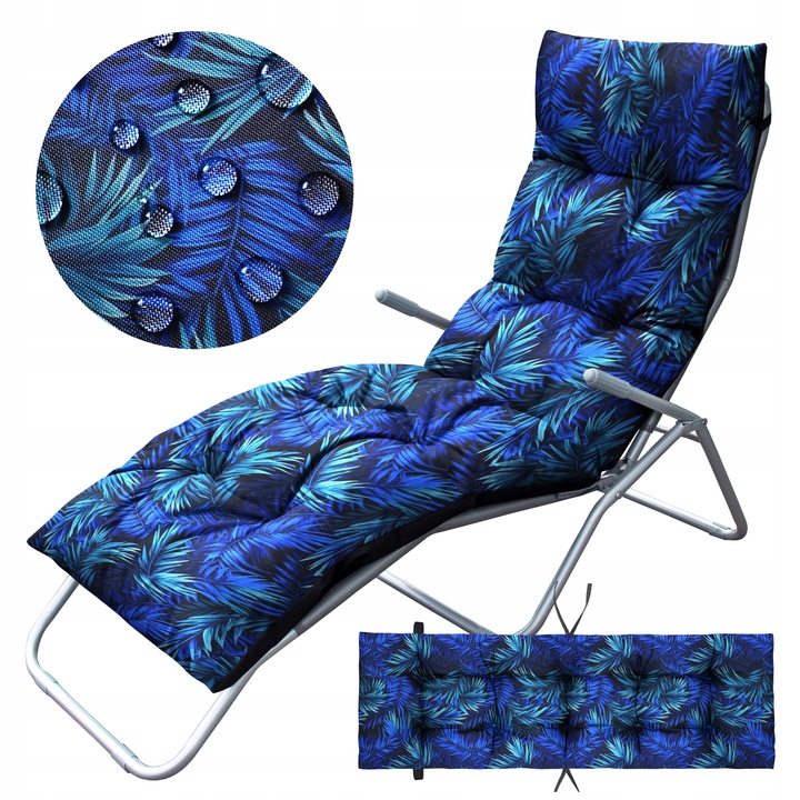 WODOODPORNA PODUSZKA NA LEŻAK OGRODOWY FOTEL PLAŻOWY TURYSTYCZNY GRUBA