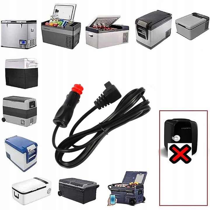 12V 24V KABEL PRZEWÓD DO LODÓWKI TURYSTYCZNEJ 2 METRY MIEDŹ MOCNY SOLIDNY