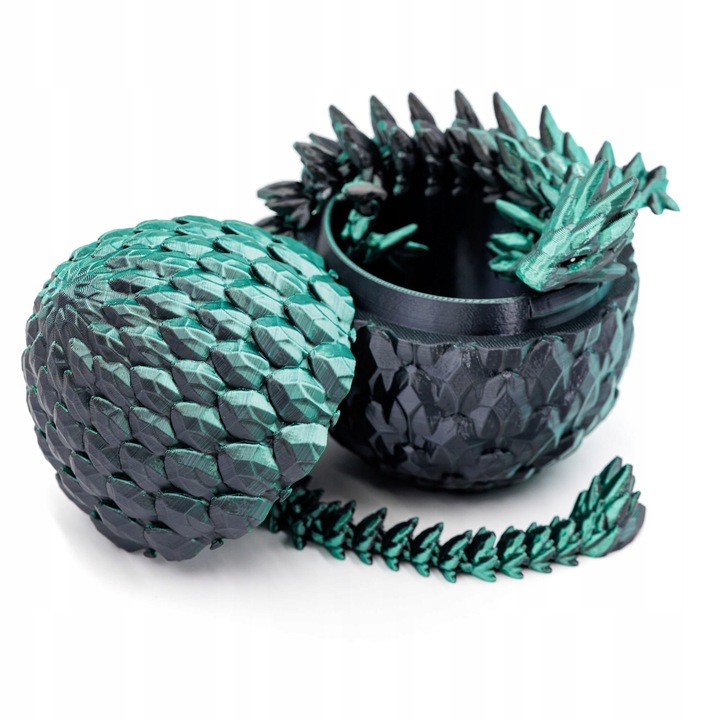 Ruchomy Kryształowy Smok Ze Smoczym Jajem DARKFOREST Rozmiar L