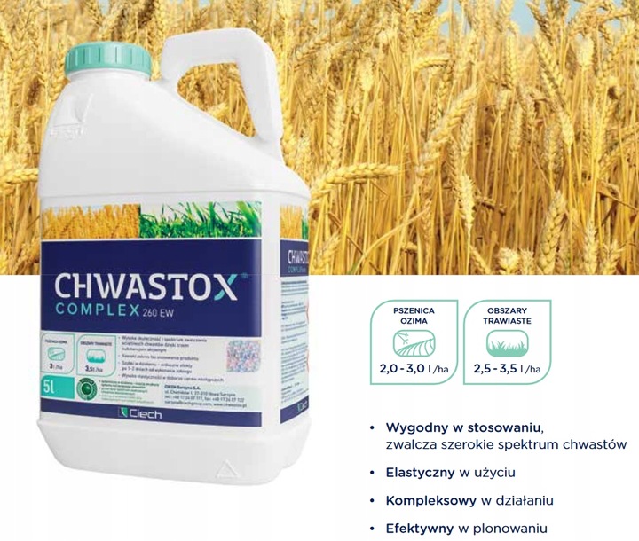 Chwastox COMPLEX 260 EW 1L chwasty trawniki boiska