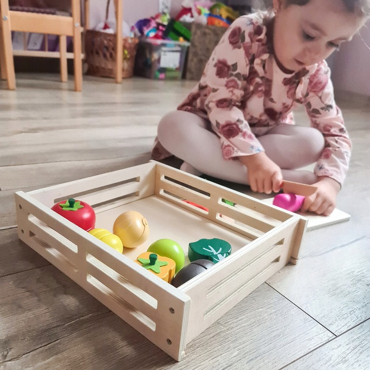 Drewniane Warzywa i Owoce do Krojenia na Rzepy dla Dzieci Zestaw na Prezent