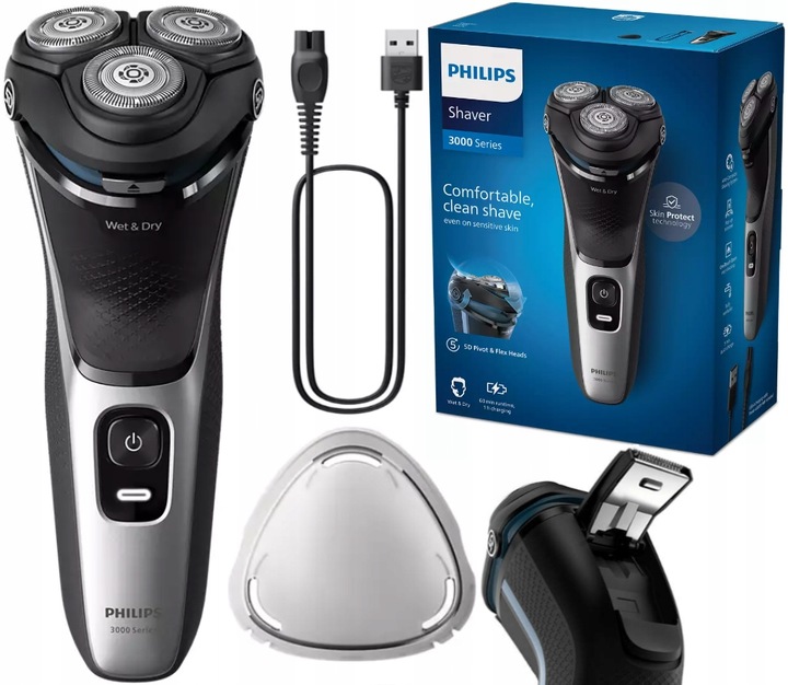 ELEKTRYCZNA MASZYNKA DO GOLENIA GOLARKA PHILIPS WODOODPORNA TRYMER DO BRODY