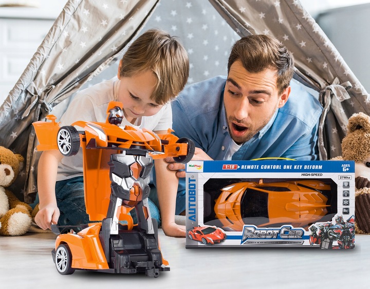 AUTO ROBOT TRANSFORMUJĄCY SAMOCHÓD NA PILOTA ZDALNIE STEROWANY DLA CHŁOPCA