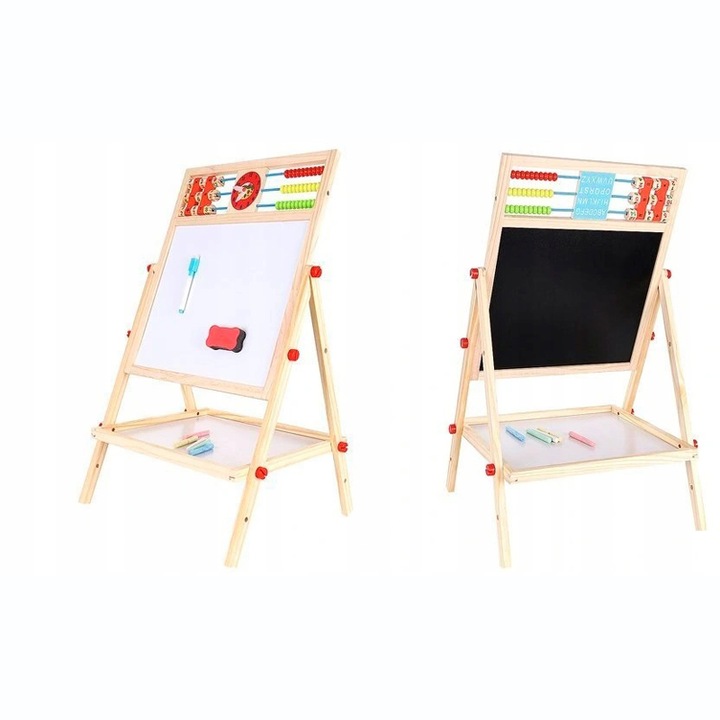 TABLICA DREWNIANA DWUSTRONNA KREDOWA MAGNETYCZNA