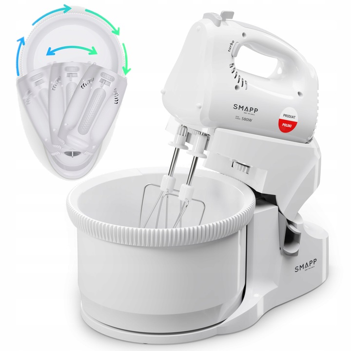 POLSKI MIKSER RĘCZNY SMAPP 451.66 580W MISA x 2 szt