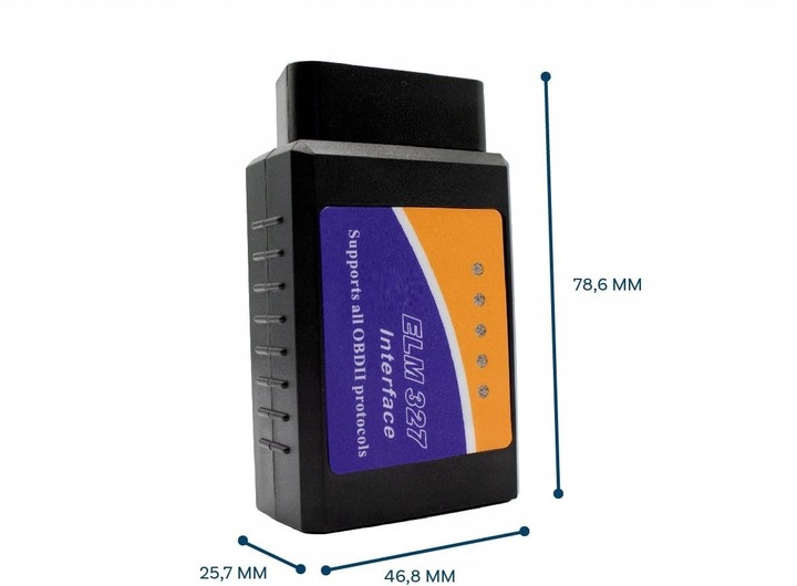 Interfejs diagnostyczny ELM327 WiFi OBD2 iPhone Android Adapter Windows