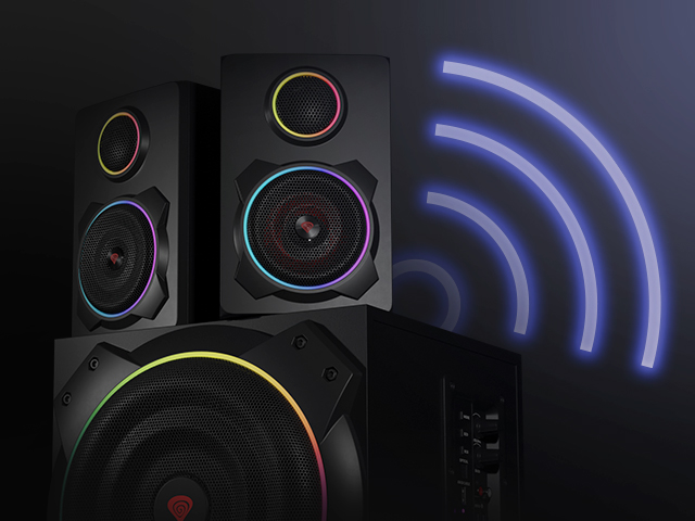 GŁOŚNIKI GRACZA HELIUM 800BT 2.1 ARGB + SŁUCHAWKI