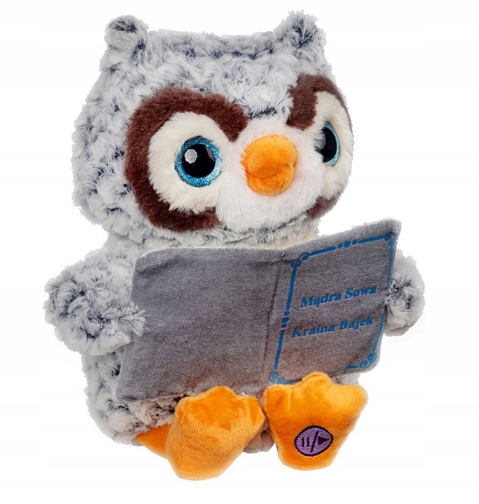PLUSZOWA SOWA MASKOTKA INTERAKTYWNA MÓWI OPOWIADAJĄCA 3 BAJKI POLSKIE