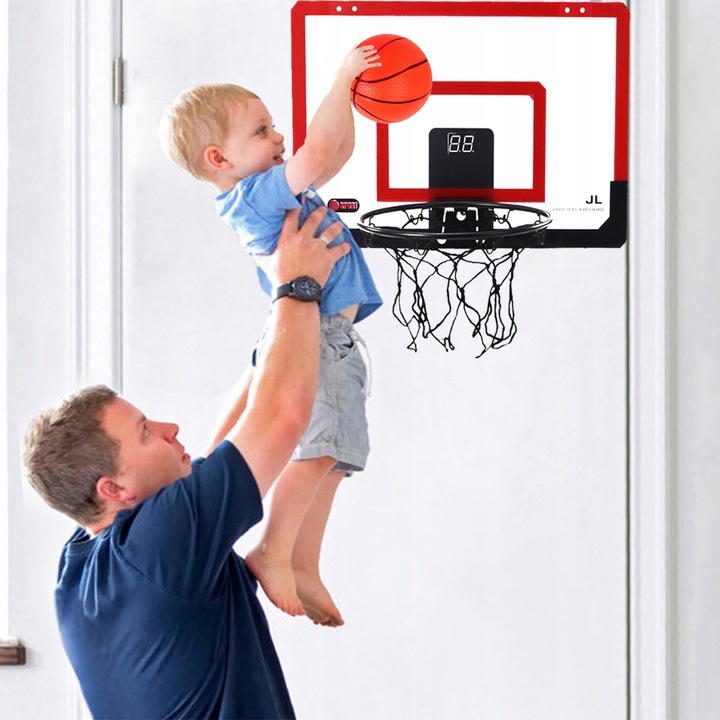 Koszykówka dla dzieci INTERAKTYWNA TABLICA LICZNIK DŹWIĘK ŚWIATŁA kosz gry