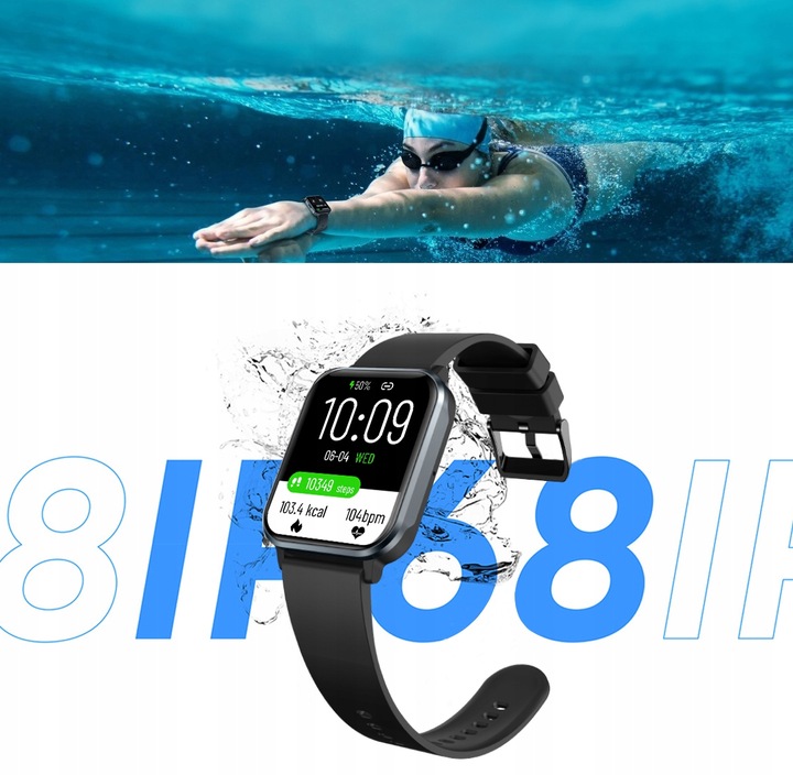 ZEGAREK SMARTWATCH CIŚNIENIE PULS ROZMOWY POL MENU