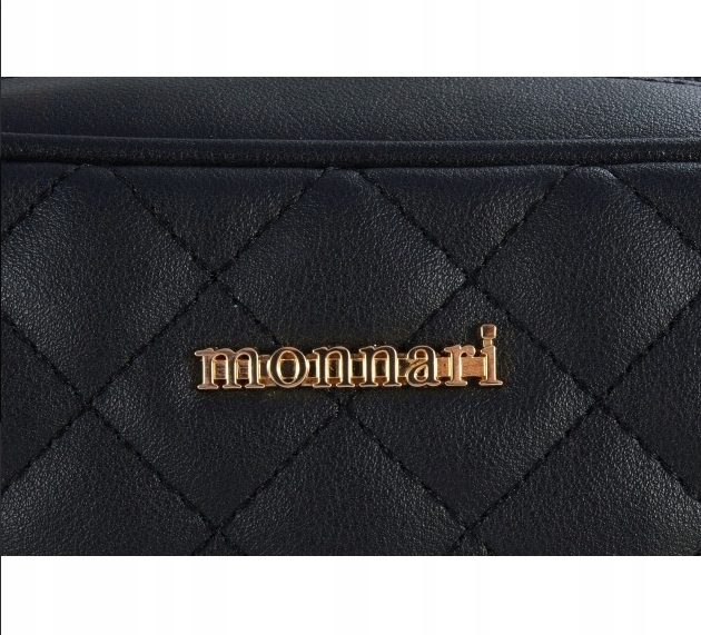 Monnari Czarna Pikowana Torebgka Listonoszka z łańcuszkiem