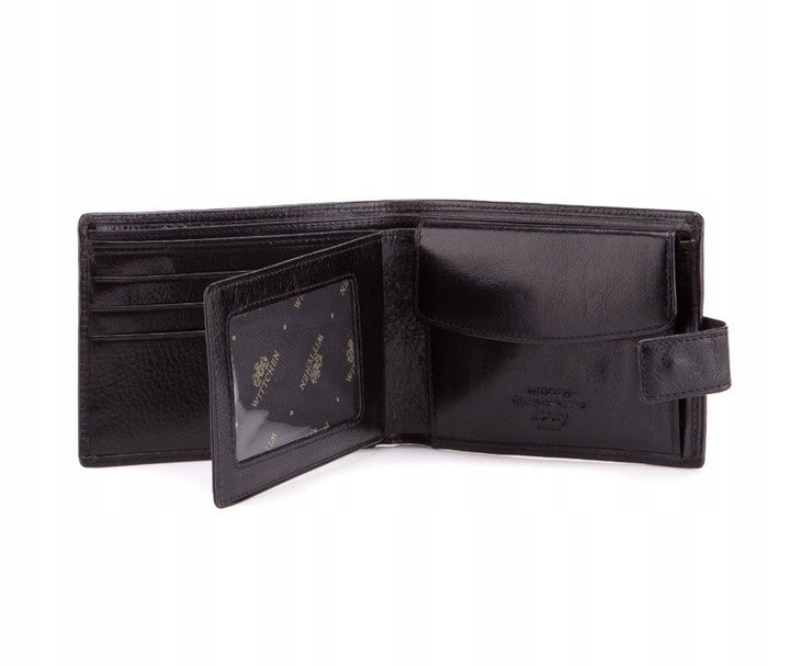 Oryginalny Portfel męski WITTCHEN 21-1-038 czarny skórzany W PUDEŁKU