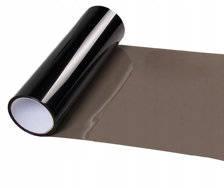 FOLIA DO PRZYCIEMNIANIA LAMP CZARNA JASNA 2m x 30cm POŁYSK NA LAMPY + RAKLA