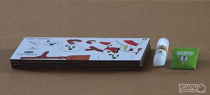 Bałwanek Eugy. Eko Układanka 3D.