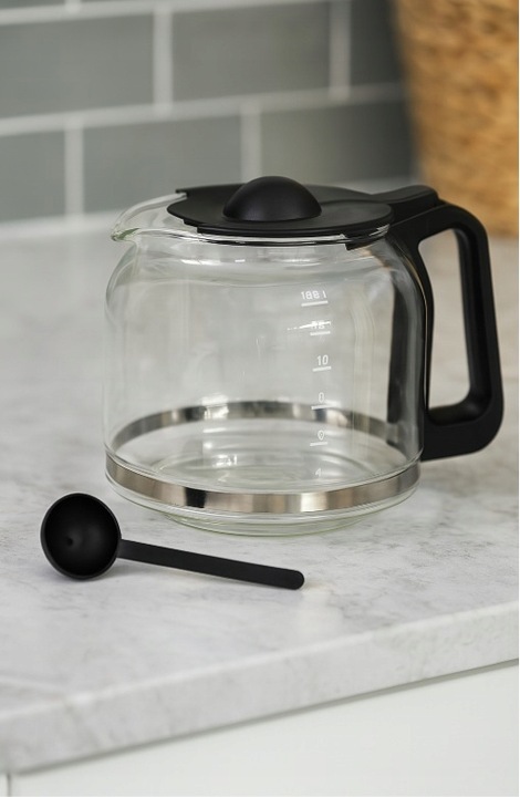 EKSPRES DO KAWY PRZELEWOWY KOMPAKTOWY QUIGG CZARNY 1,5L 900W + TIMER