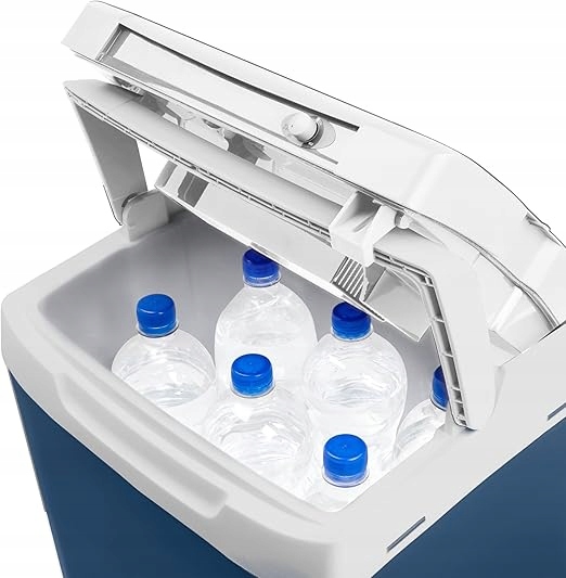 LODÓWKA ELEKTRYCZNA MOBICOOL MS30 29L 12/230V NIEBIESKA Z PASAMI