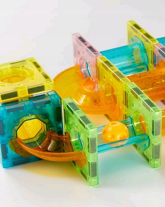 KLOCKI MAGNETYCZNE DLA DZIECKA 3D EDUKACYJNE TOR KULKOWY kulodrom