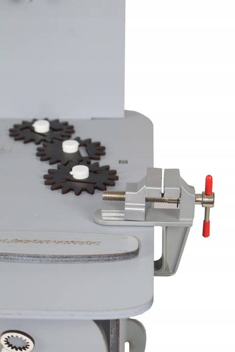 KOLOR Drewniany warsztat majsterkowicz tablet kłódka imadło schowek piła PL