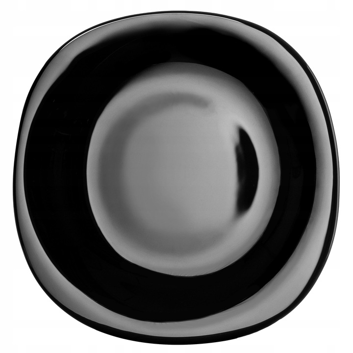 TALERZ DESEROWY 21,5 cm CZARNY TALERZE ZESTAW TALERZY NA CIASTO 6 szt