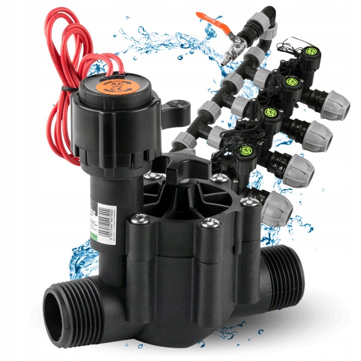 ELEKTROZAWÓR Z REGULACJĄ PRZEPŁYWU DO NAWADNIANIA OGRODU 2x GZ 1 CAL BRADAS