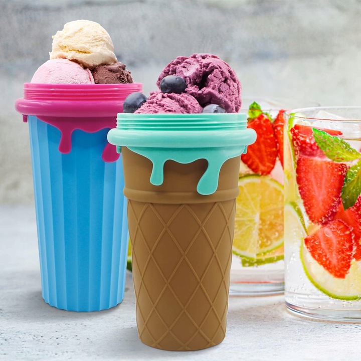500ML SLUSHY KUBEK DO ROBIENIA LODÓW SORBETÓW SLUSHY GRANITY Duża Pojemność