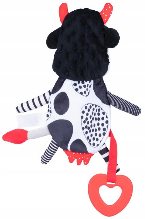 BaliBaZoo KONTRASTOWA KROWA Zabawka dla niemowląt Szeleścik Gryzak 0m+