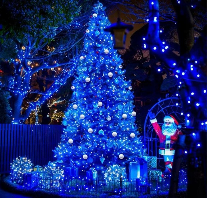 LAMPKI CHOINKOWE 1000 LED FLASH ZEWNĘTRZNE WEWNĘTRZNE ŚWIĘTA NIEBIESKIE