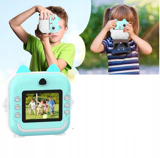 APARAT CYFROWY NATCHMIASTOWY Z DRUKARKĄ DLA DZIECI GRY ROLKI N