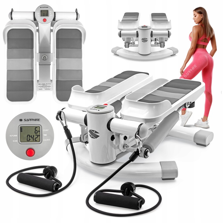 STEPPER SKRĘTNY step 2w1 steper z LINKAMI do ćwiczeń schody LICZNIK LCD