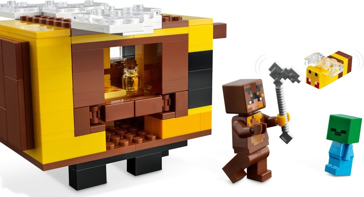 LEGO MINECRAFT KLOCKI 21241 PSZCZOŁY UL PASIEKA + TORBA PREZENTOWA LEGO