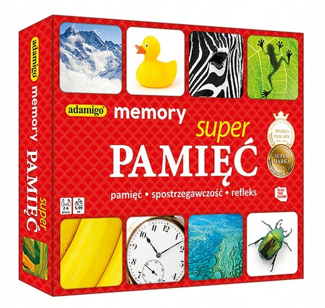 Gra Pamięciowa Memory Super Pamięć Dla Dzieci 5+ Adamigo