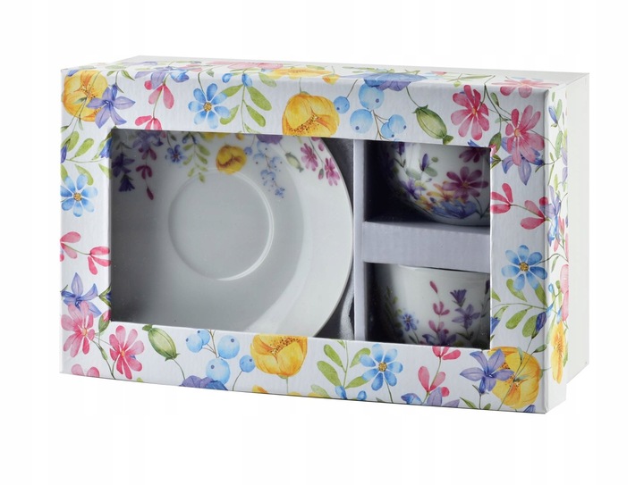 Filiżanka z podstawką JOY Komplet 2 filiżanki ze spodkiem 245ml HTTC5670