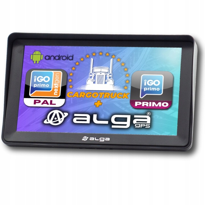Nawigacja GPS ALGA A7A android 16GB. iGO Primo + NEXTgen PAL TiR /ADR/ TMC