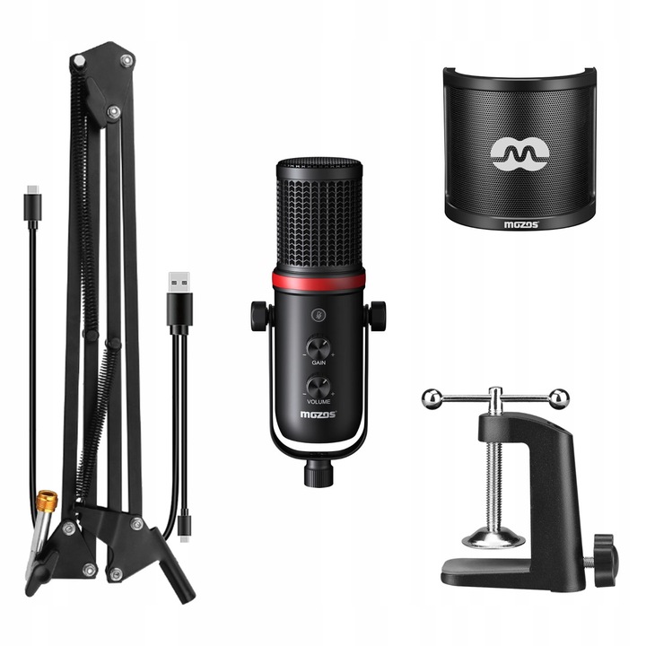 MOZOS MKIT-GX MIKROFON DO KOMPUTERA USB GAMINGOWY POJEMNOŚCIOWY