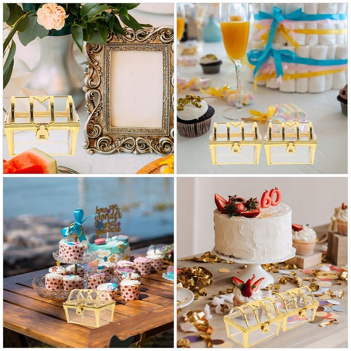 6 SZTUK PLASTIKOWE PUDEŁKO NA SKARBY SKRZYNIA SKARBÓW ETUI SKRZYNIA