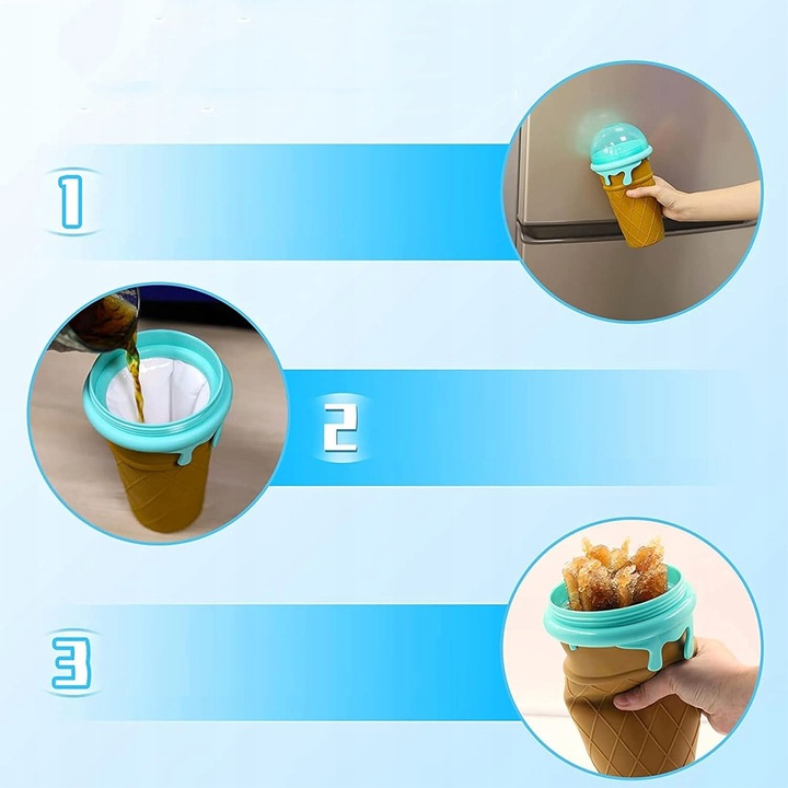 2X kubek Do Robienia Lodów Slushy na prezent 500ml