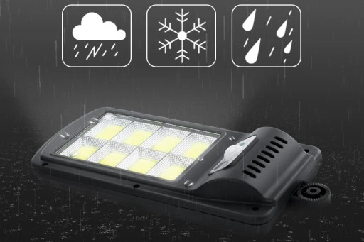 OŚWIETLENIE ZEWNĘTRZNE OGRODOWE MOCNA LAMPA SOLARNA LED ULICZNA COB PILOT