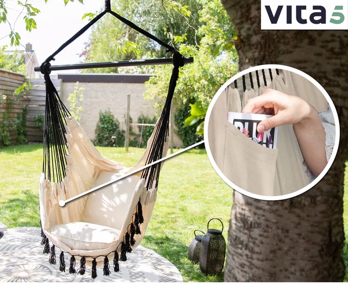 FOTEL WISZĄCY KRZESŁO BRAZYLIJSKIE HAMAK HUŚTAWKA 2 Poduszki + MOCOWANIE